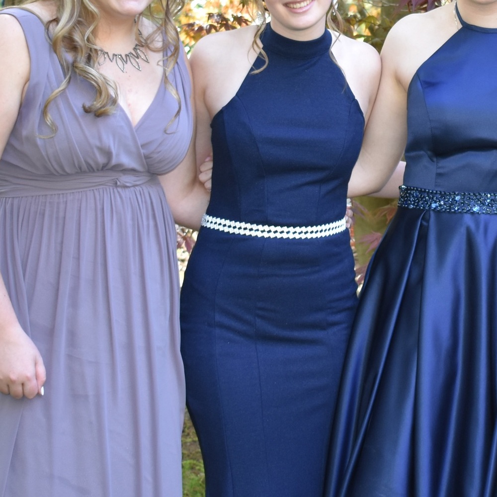 Navy blue prom dress